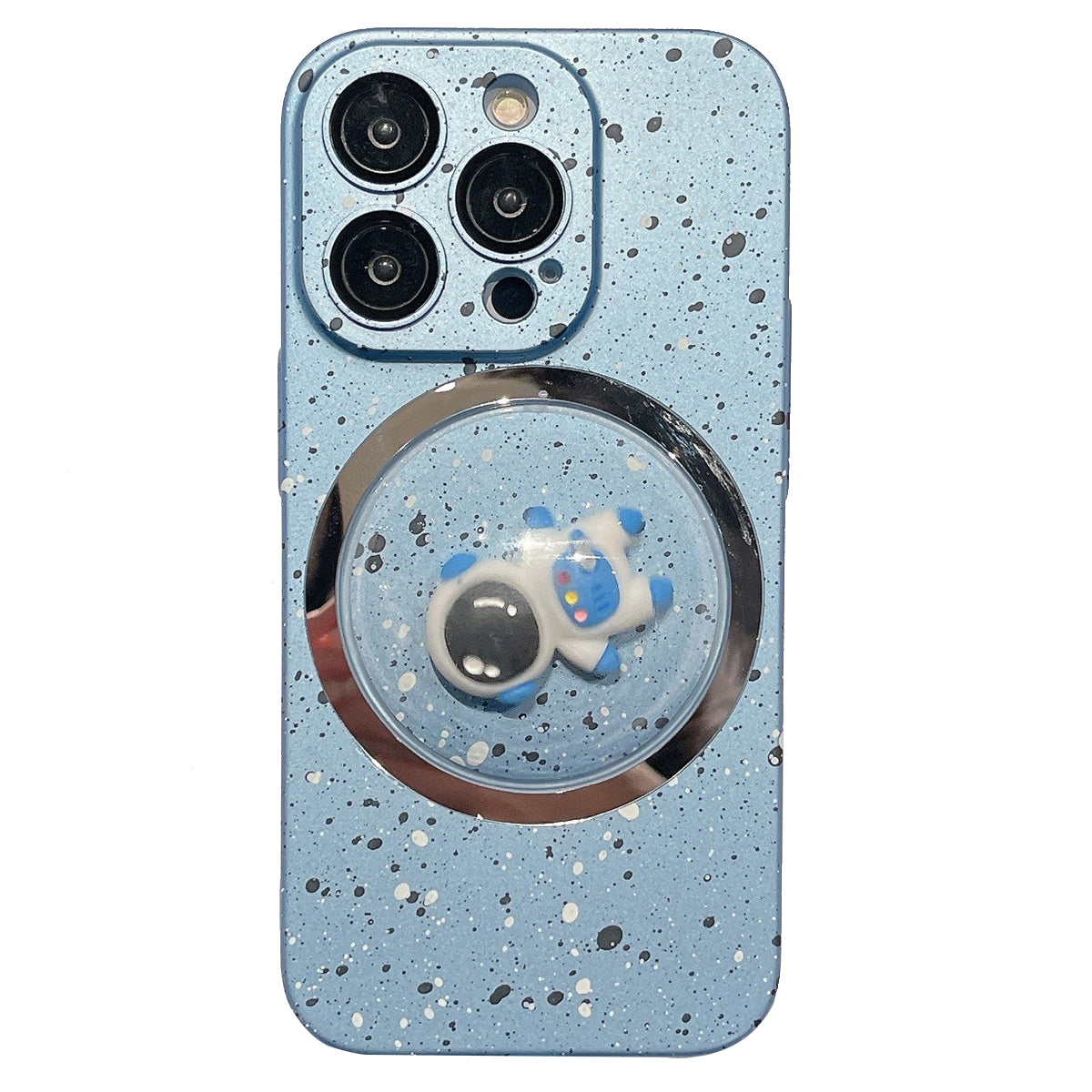 Anti-scratch PC Cover for iPhone 12 Pro 3D Rotating Astronaut Convex Lens Phone Case with Lens Film Anti-scratch PC Cover for iPhone 12 Pro 3D Rotating Astronaut Convex Lens Phone Case with Lens Film